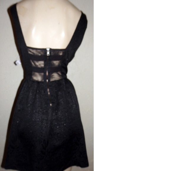 Princess Vera Wang Black Sparkle Mini Dress - Picture 2 of 6